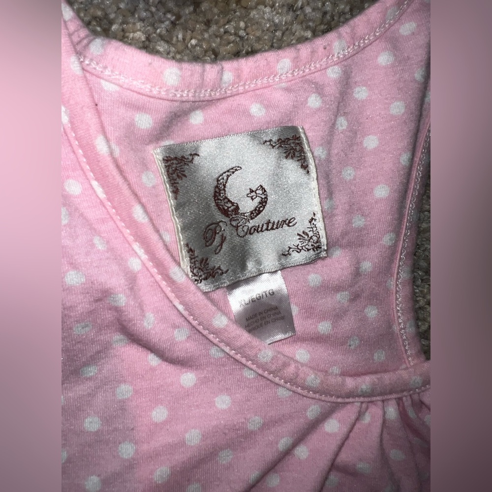 Pj Couture Pink Polka Dot Pajama Set - Picture 3 of 7